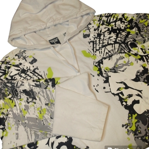 Hustle Gang 3D Graphic Hits‎ w/Velvet Felt Back HG Hooded Shirt size Large.